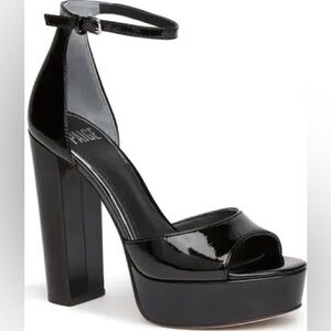 PAIGE Black Cory Ankle Platform Sandal